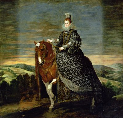 Portret van Koningin Margaretha van Oostenrijk (1584-1611) 1629-35 door Diego Velázquez